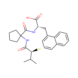 CC(C)[C@H](S)C(=O)NC1(C(=O)N[C@@H](Cc2cccc3ccccc23)C(=O)O)CCCC1 ZINC000027208436