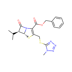 CC(C)[C@H]1C(=O)N2C(C(=O)OCc3ccccc3)=C(CSc3nnnn3C)S[C@H]12 ZINC000026376762