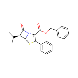 CC(C)[C@H]1C(=O)N2C(C(=O)OCc3ccccc3)=C(c3ccccc3)S[C@H]12 ZINC000026377213