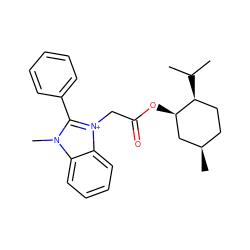 CC(C)[C@H]1CC[C@@H](C)C[C@H]1OC(=O)C[n+]1c(-c2ccccc2)n(C)c2ccccc21 ZINC000003878738