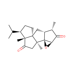 CC(C)[C@H]1CC[C@]23C[C@@H]4[C@H](C)C(=O)[C@H]5O[C@]54[C@@]2(C)CC(=O)[C@]13C ZINC001772611451