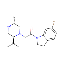 CC(C)[C@H]1CN[C@H](C)CN1CC(=O)N1CCc2ccc(Br)cc21 ZINC000205471944