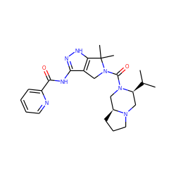 CC(C)[C@H]1CN2CCC[C@H]2CN1C(=O)N1Cc2c(NC(=O)c3ccccn3)n[nH]c2C1(C)C ZINC000114181217