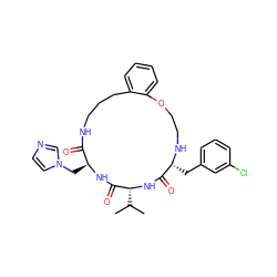 CC(C)[C@H]1NC(=O)[C@@H](Cc2cccc(Cl)c2)NCCOc2ccccc2CCCNC(=O)[C@H](Cn2ccnc2)NC1=O ZINC000028823473