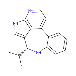 CC(C)[C@H]1Nc2ccccc2-c2ccnc3[nH]cc1c23 ZINC000045391917