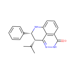 CC(C)[C@H]1c2n[nH]c(=O)c3cccc(c23)N[C@H]1c1ccccc1 ZINC000118629837