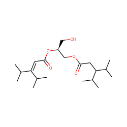 CC(C)C(=CC(=O)O[C@@H](CO)COC(=O)CC(C(C)C)C(C)C)C(C)C ZINC000013517851