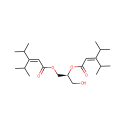 CC(C)C(=CC(=O)OC[C@H](CO)OC(=O)C=C(C(C)C)C(C)C)C(C)C ZINC000013862902