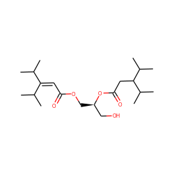 CC(C)C(=CC(=O)OC[C@H](CO)OC(=O)CC(C(C)C)C(C)C)C(C)C ZINC000013862901