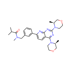 CC(C)C(=O)N(C)Cc1cccc(-c2ccc3c(N4CCOC[C@@H]4C)nc(N4CCOC[C@@H]4C)nc3n2)c1 ZINC000144620192