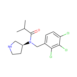 CC(C)C(=O)N(Cc1ccc(Cl)c(Cl)c1Cl)[C@H]1CCNC1 ZINC000035846154