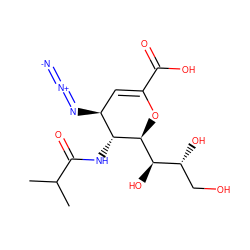 CC(C)C(=O)N[C@@H]1[C@@H](N=[N+]=[N-])C=C(C(=O)O)O[C@H]1[C@H](O)[C@H](O)CO ZINC000003949402