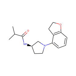 CC(C)C(=O)N[C@@H]1CCN(c2cccc3c2CCO3)C1 ZINC000013587864