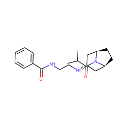 CC(C)C(=O)N1[C@H]2CC[C@@H]1C[C@@H](NCCNC(=O)c1ccccc1)C2 ZINC000101505676