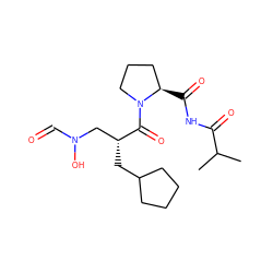 CC(C)C(=O)NC(=O)[C@@H]1CCCN1C(=O)[C@H](CC1CCCC1)CN(O)C=O ZINC000034874565