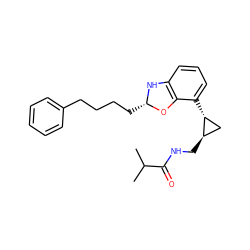 CC(C)C(=O)NC[C@@H]1C[C@H]1c1cccc2c1O[C@H](CCCCc1ccccc1)N2 ZINC000028222629