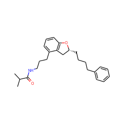 CC(C)C(=O)NCCCc1cccc2c1C[C@@H](CCCCc1ccccc1)O2 ZINC000028331405