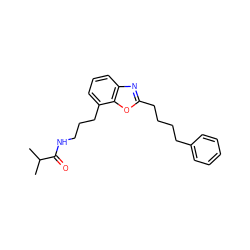 CC(C)C(=O)NCCCc1cccc2nc(CCCCc3ccccc3)oc12 ZINC000027213450