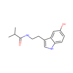 CC(C)C(=O)NCCc1c[nH]c2ccc(O)cc12 ZINC000198452211