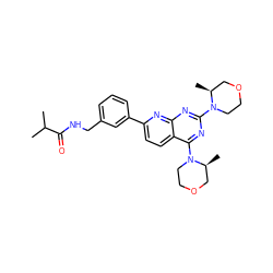 CC(C)C(=O)NCc1cccc(-c2ccc3c(N4CCOC[C@@H]4C)nc(N4CCOC[C@@H]4C)nc3n2)c1 ZINC000143744938