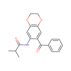 CC(C)C(=O)Nc1cc2c(cc1C(=O)c1ccccc1)OCCO2 ZINC000000781960