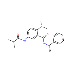 CC(C)C(=O)Nc1ccc(N(C)C)c(C(=O)N[C@@H](C)c2ccccc2)c1 ZINC000004780950