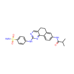 CC(C)C(=O)Nc1ccc2c(c1)CCc1cnc(Nc3ccc(S(N)(=O)=O)cc3)nc1-2 ZINC000049036423