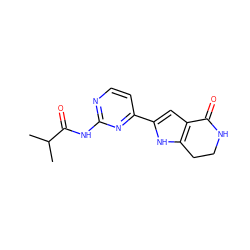 CC(C)C(=O)Nc1nccc(-c2cc3c([nH]2)CCNC3=O)n1 ZINC000028970851