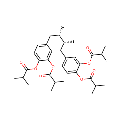 CC(C)C(=O)Oc1ccc(C[C@H](C)[C@H](C)Cc2ccc(OC(=O)C(C)C)c(OC(=O)C(C)C)c2)cc1OC(=O)C(C)C ZINC000026579503