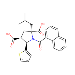 CC(C)C[C@@]1(C(=O)O)C[C@H](C(=O)O)[C@H](c2cccs2)N1C(=O)c1cccc2ccccc12 ZINC000028335311