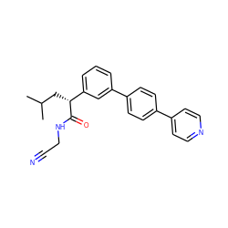 CC(C)C[C@@H](C(=O)NCC#N)c1cccc(-c2ccc(-c3ccncc3)cc2)c1 ZINC000013525646