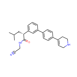 CC(C)C[C@@H](C(=O)NCC#N)c1cccc(-c2ccc(C3=CCNCC3)cc2)c1 ZINC000013525681