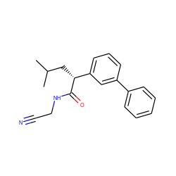 CC(C)C[C@@H](C(=O)NCC#N)c1cccc(-c2ccccc2)c1 ZINC000013525546