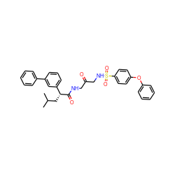 CC(C)C[C@@H](C(=O)NCC(=O)CNS(=O)(=O)c1ccc(Oc2ccccc2)cc1)c1cccc(-c2ccccc2)c1 ZINC000026751254