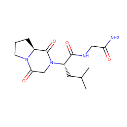 CC(C)C[C@@H](C(=O)NCC(N)=O)N1CC(=O)N2CCC[C@H]2C1=O ZINC000013606450