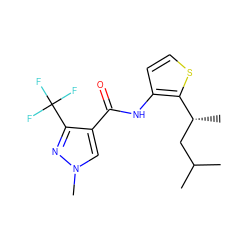 CC(C)C[C@@H](C)c1sccc1NC(=O)c1cn(C)nc1C(F)(F)F ZINC000034884346