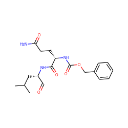 CC(C)C[C@@H](C=O)NC(=O)[C@H](CCC(N)=O)NC(=O)OCc1ccccc1 ZINC000027626516