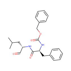 CC(C)C[C@@H](C=O)NC(=O)[C@H](Cc1ccccc1)NC(=O)OCc1ccccc1 ZINC000027625138