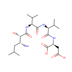 CC(C)C[C@@H](N)[C@H](O)C(=O)N[C@H](C(=O)N[C@H](C(=O)N[C@@H](CC(=O)O)C(=O)O)C(C)C)C(C)C ZINC000003872462