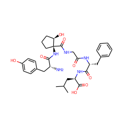 CC(C)C[C@@H](NC(=O)[C@@H](Cc1ccccc1)NC(=O)CNC(=O)[C@]1(NC(=O)[C@H](N)Cc2ccc(O)cc2)CCC[C@H]1O)C(=O)O ZINC000026165866