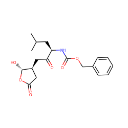 CC(C)C[C@@H](NC(=O)OCc1ccccc1)C(=O)C[C@H]1CC(=O)O[C@@H]1O ZINC000026744026