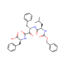 CC(C)C[C@@H](NC(=O)OCc1ccccc1)C(=O)N[C@@H](Cc1ccccc1)C(=O)C(=O)N[C@@H](Cc1ccccc1)C(=O)O ZINC000028102133