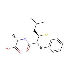 CC(C)C[C@@H](S)[C@H](Cc1ccccc1)C(=O)N[C@@H](C)C(=O)O ZINC000013861165