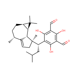 CC(C)C[C@@H](c1c(O)c(C=O)c(O)c(C=O)c1O)[C@@]1(C)CC=C2[C@H](C)CC[C@@H]3[C@H]([C@@H]21)C3(C)C ZINC001772599357