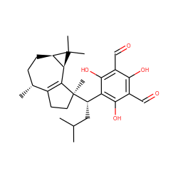 CC(C)C[C@@H](c1c(O)c(C=O)c(O)c(C=O)c1O)[C@@]1(C)CCC2=C1[C@H]1[C@@H](CC[C@H]2C)C1(C)C ZINC001772623053