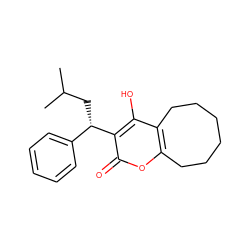 CC(C)C[C@@H](c1ccccc1)c1c(O)c2c(oc1=O)CCCCCC2 ZINC000013741444