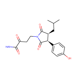 CC(C)C[C@@H]1C(=O)N(CCC(=O)C(N)=O)C(=O)[C@@H]1c1ccc(O)cc1 ZINC000473198623
