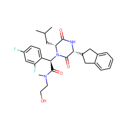 CC(C)C[C@@H]1C(=O)N[C@H](C2Cc3ccccc3C2)C(=O)N1[C@@H](C(=O)N(C)CCO)c1ccc(F)cc1F ZINC000035904101