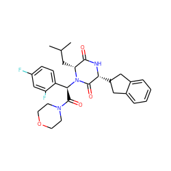 CC(C)C[C@@H]1C(=O)N[C@H](C2Cc3ccccc3C2)C(=O)N1[C@@H](C(=O)N1CCOCC1)c1ccc(F)cc1F ZINC000043531816