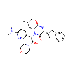 CC(C)C[C@@H]1C(=O)N[C@H](C2Cc3ccccc3C2)C(=O)N1[C@@H](C(=O)N1CCOCC1)c1ccc(N(C)C)nc1 ZINC000084713596